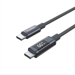 PD60W USB-C to USB-C Digital Display 1.2m Nylon Cable - black
