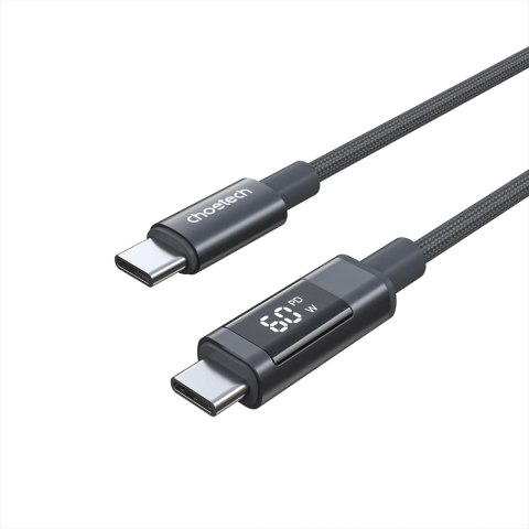 PD60W USB-C to USB-C Digital Display 1.2m Nylon Cable - black