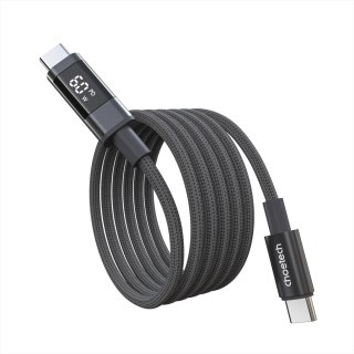 PD60W USB-C to USB-C Digital Display 1.2m Nylon Cable - black
