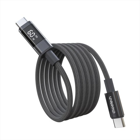PD60W USB-C to USB-C Digital Display 1.2m Nylon Cable - black