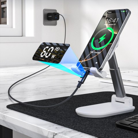 PD60W USB-C to USB-C Digital Display 1.2m Nylon Cable - black