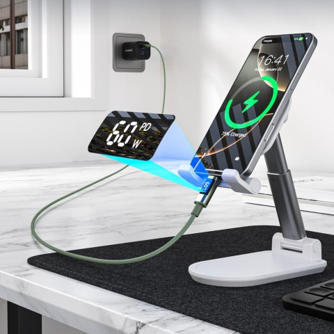 PD60W USB-C to USB-C Digital Display 1.2m Nylon Cable - green