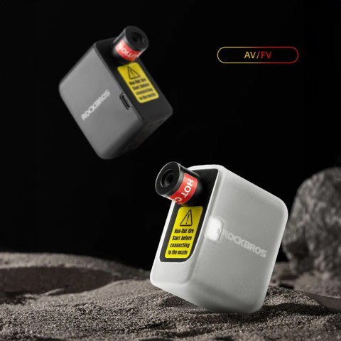 Pompka elektryczna mini Rockbros 42320008001 rowerowa do zaworów Schrader / Presta 100PSI - czarna