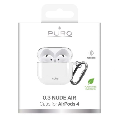 Puro Cover 0.3 NUDE in TPU for Airpods 4, transparent