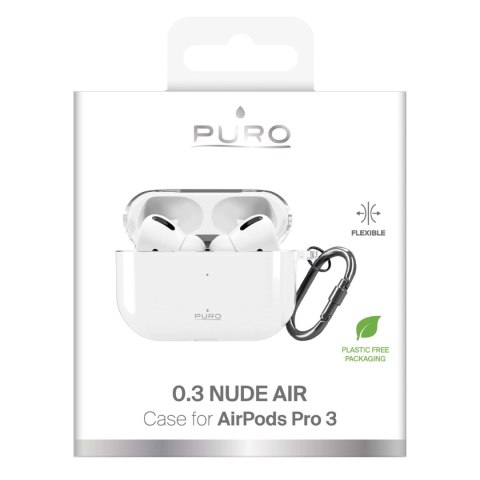 Puro Cover 0.3 NUDE in TPU for Airpods Pro 3, transparent