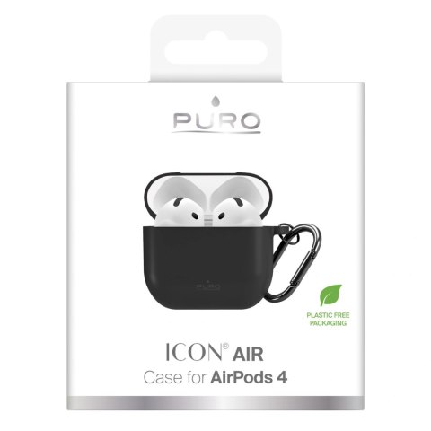Puro Silicon Cover ICON for Airpods 4, black