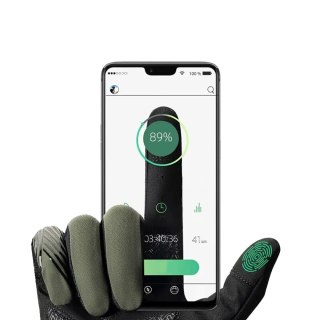 Rękawiczki rowerowe Rockbros 16110006002 amortyzujące rozmiar M - zielono-czarne