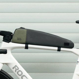 Torba rowerowa Rockbros DB005 na górną rórę ramy 0,9L - czarno-zielona