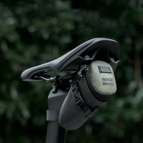 Torba rowerowa Rockbros DB006 podsiodłowa 0,2L - czarno-zielona