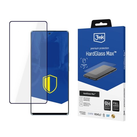 Wzmocnione szkło hartowane na cały ekran 3mk HardGlass Max Black na Honor 70