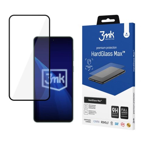 Wzmocnione szkło hartowane na cały ekran 3mk HardGlass Max Black na Samsung Galaxy M55