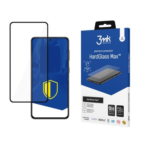 Wzmocnione szkło hartowane na cały ekran 3mk HardGlass Max Black na Samsung Galaxy S21 5G