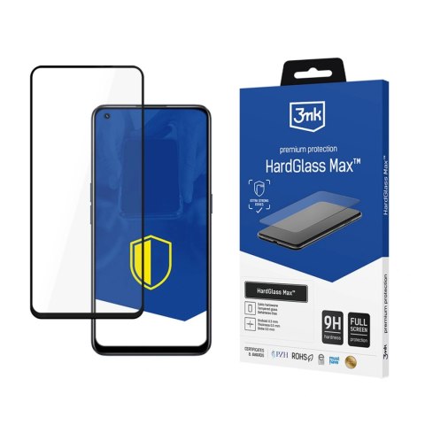 Wzmocnione szkło hartowane na cały ekran 3mk HardGlass Max Black na Xiaomi Realme 9 Pro
