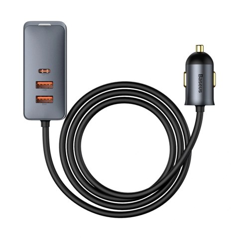 Baseus Share Together PPS Multi-port Fast charge Car Charger with Extension Cord 2U+2C 120W Space Grey