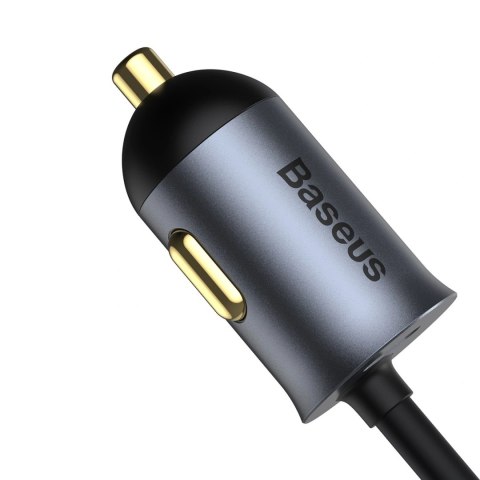 Baseus Share Together PPS Multi-port Fast charge Car Charger with Extension Cord 2U+2C 120W Space Grey