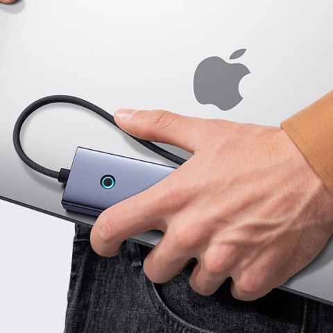 Baseus UltraJoy Series 5-Port HUB Docking Station Space Grey?Type-C to HDMI4K@30Hz*1+USB 3.0*4?