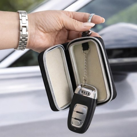 Etui Wozinsky WBS-20 RFID antykradzieżowe na klucze samochodowe - klatka Faradaya - czarne