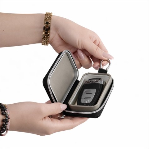 Etui Wozinsky WBS-20 RFID antykradzieżowe na klucze samochodowe - klatka Faradaya - czarne