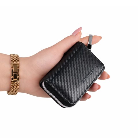 Etui Wozinsky WBS-20 RFID antykradzieżowe na klucze samochodowe - klatka Faradaya - czarne