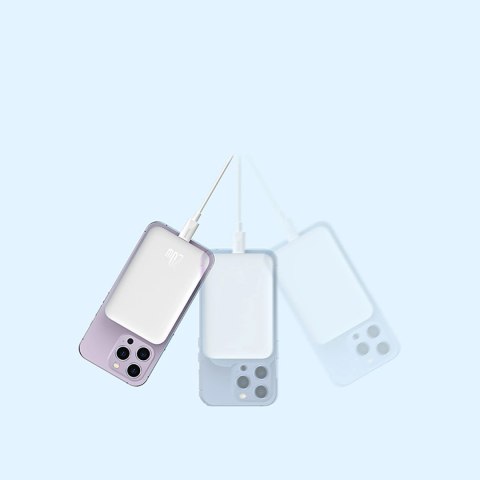 Powerbank Baseus Airpow 6000mAh 20W z kablem Baseus Simple USB-C (20V/3A) 30cm - biały