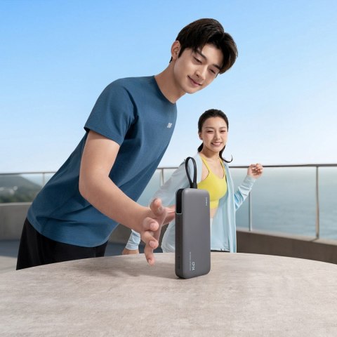 Powerbank Cuktech LPB200N 40W 20000mAh ze zintegrowanym kablem - szary