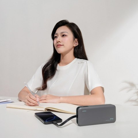 Powerbank Cuktech LPB200N 40W 20000mAh ze zintegrowanym kablem - szary
