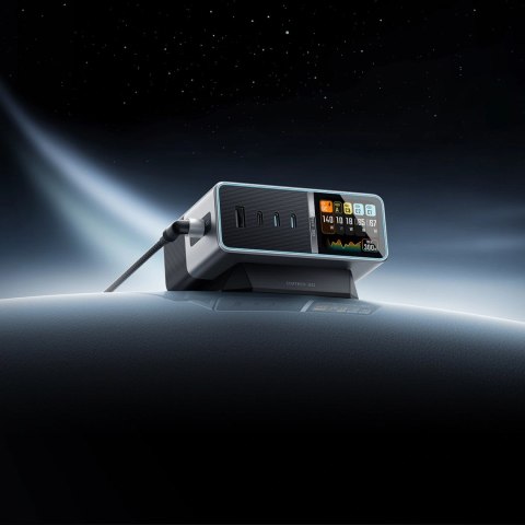 Stacja ładująca Cuktech TA3005U 300W 5w1 z wyświetlaczem cyfrowym - srebrna