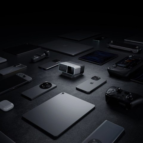 Stacja ładująca Cuktech TA3005U 300W 5w1 z wyświetlaczem cyfrowym - srebrna