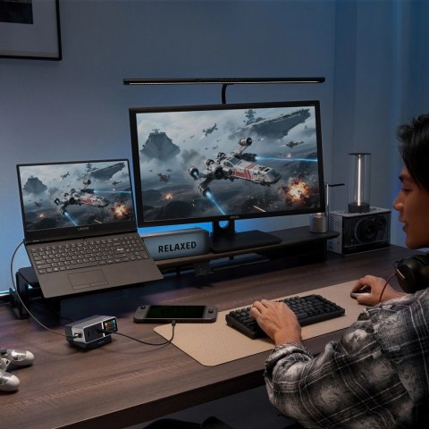 Stacja ładująca Cuktech TA3005U 300W 5w1 z wyświetlaczem cyfrowym - srebrna