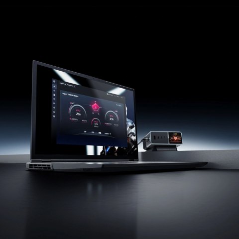 Stacja ładująca Cuktech TA3005U 300W 5w1 z wyświetlaczem cyfrowym - srebrna