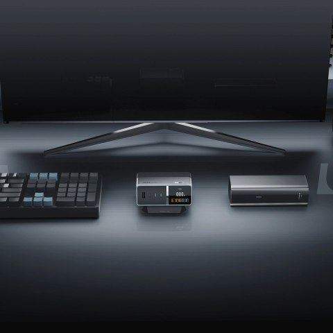 Stacja ładująca Cuktech TA3005U 300W 5w1 z wyświetlaczem cyfrowym - srebrna