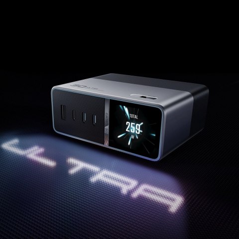 Stacja ładująca Cuktech TA3005U 300W 5w1 z wyświetlaczem cyfrowym - srebrna