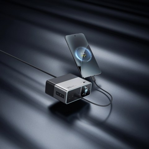 Stacja ładująca Cuktech TA3005U 300W 5w1 z wyświetlaczem cyfrowym - srebrna