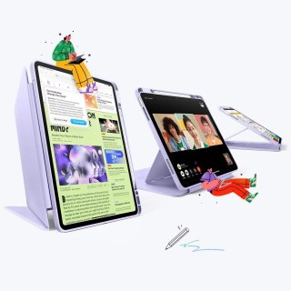 Etui ESR Flip Hybrid na iPad Air 13" (2024/2025/2026) - fioletowe