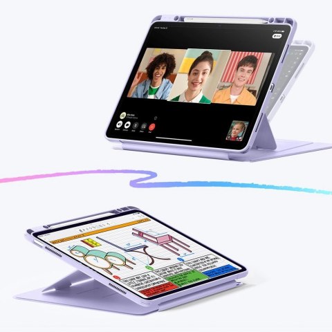 Etui ESR Flip Hybrid na iPad Air 13" (2024/2025/2026) - fioletowe