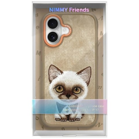 Etui Nimmy Big Eyed Pet 2.0 Cat do iPhone 17 - beżowe