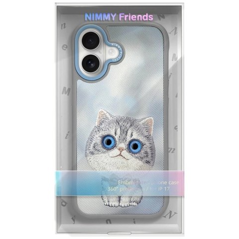 Etui Nimmy Big Eyed Pet 2.0 Cat do iPhone 17 - szare