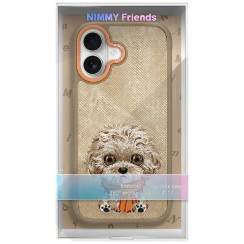 Etui Nimmy Big Eyed Pet 2.0 Dog do iPhone 17 - beżowe