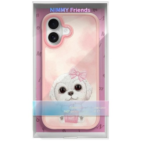 Etui Nimmy Big Eyed Pet 2.0 Dog do iPhone 17 - różowe