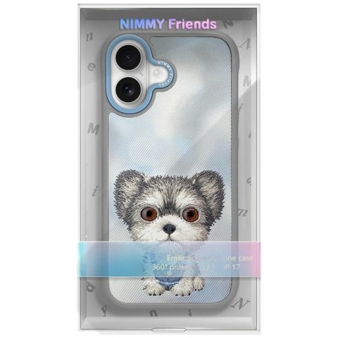 Etui Nimmy Big Eyed Pet 2.0 Dog do iPhone 17 - szare