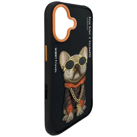 Etui Nimmy Glasses Cool Dog do iPhone 17 - czarne