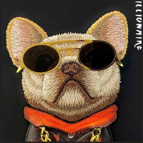 Etui Nimmy Glasses Cool Dog do iPhone 17 - czarne