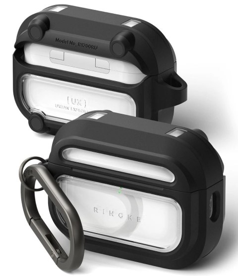 Etui Ringke UX Magnetic na AirPods Pro 3 - czarno-przezroczyste
