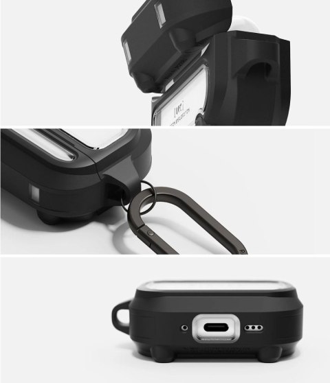 Etui Ringke UX Magnetic na AirPods Pro 3 - czarno-przezroczyste