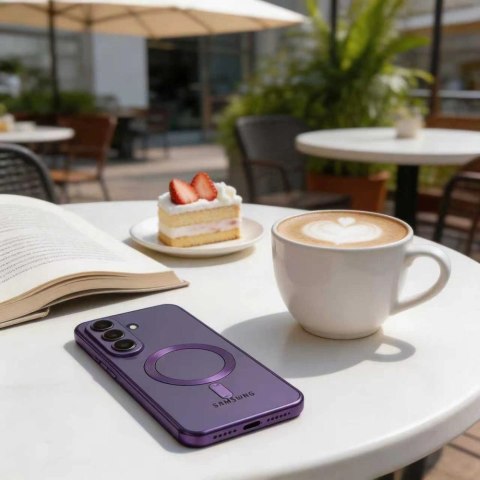 Etui Tech-Protect MagFlex MagSafe na Samsung Galaxy S26 - przezroczysto-fioletowe