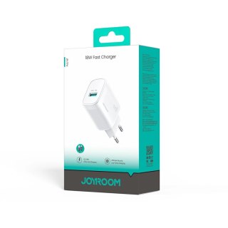 Ładowarka sieciowa Joyroom JR-TF4 18W z kablem 3 A USB-A - USB-C 1m - biała