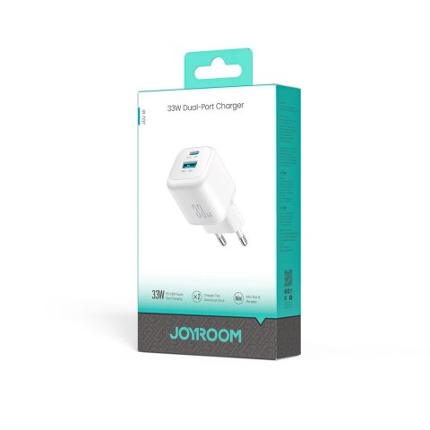 Ładowarka sieciowa Joyroom JR-TG7 33W USB-A + USB-C - biała