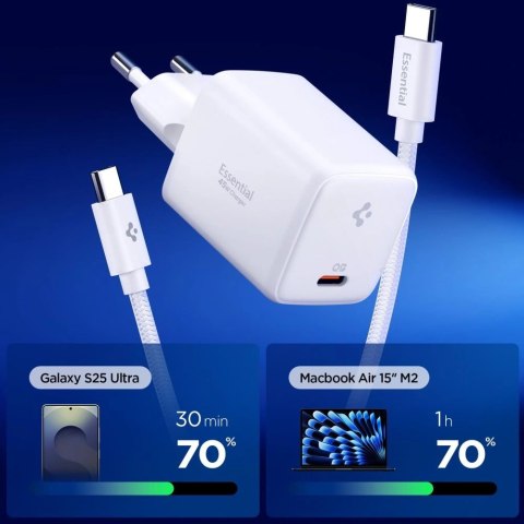 Ładowarka sieciowa Spigen EE451EU Essential USB-C 45W - biała