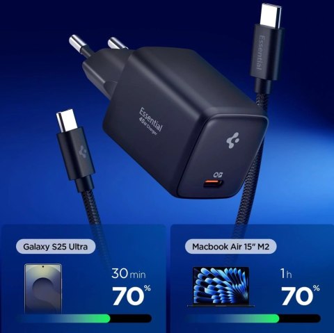Ładowarka sieciowa Spigen EE451EU Essential USB-C 45W - czarna