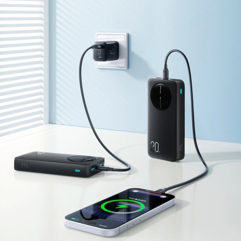 Powerbank Joyroom JR-PBF14 Pro 22,5W 20000mAh z wyświetlaczem cyfrowym 2x USB-A 1x USB-C - czarny